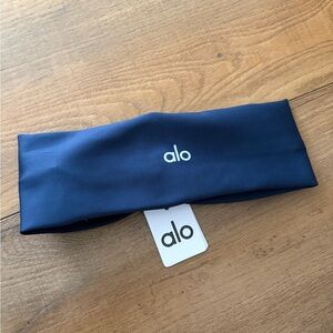 ALO Yoga Navy Headband with grips! New!